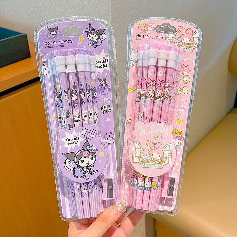 SET OF 12 HELLO KITTY PENCILS