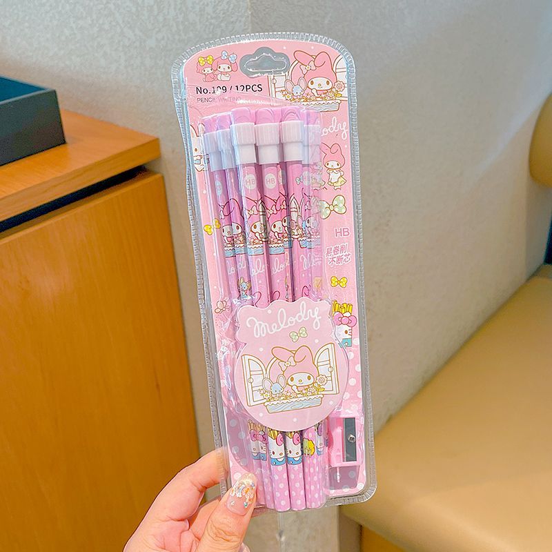 SET OF 12 HELLO KITTY PENCILS