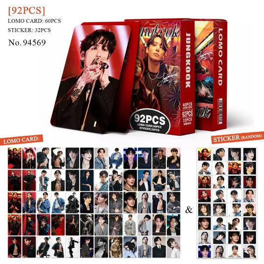 JUNGKOOK PHOTOCARDS 92 PCS (60 PHOTOCARDS + 32 STICKERS)
