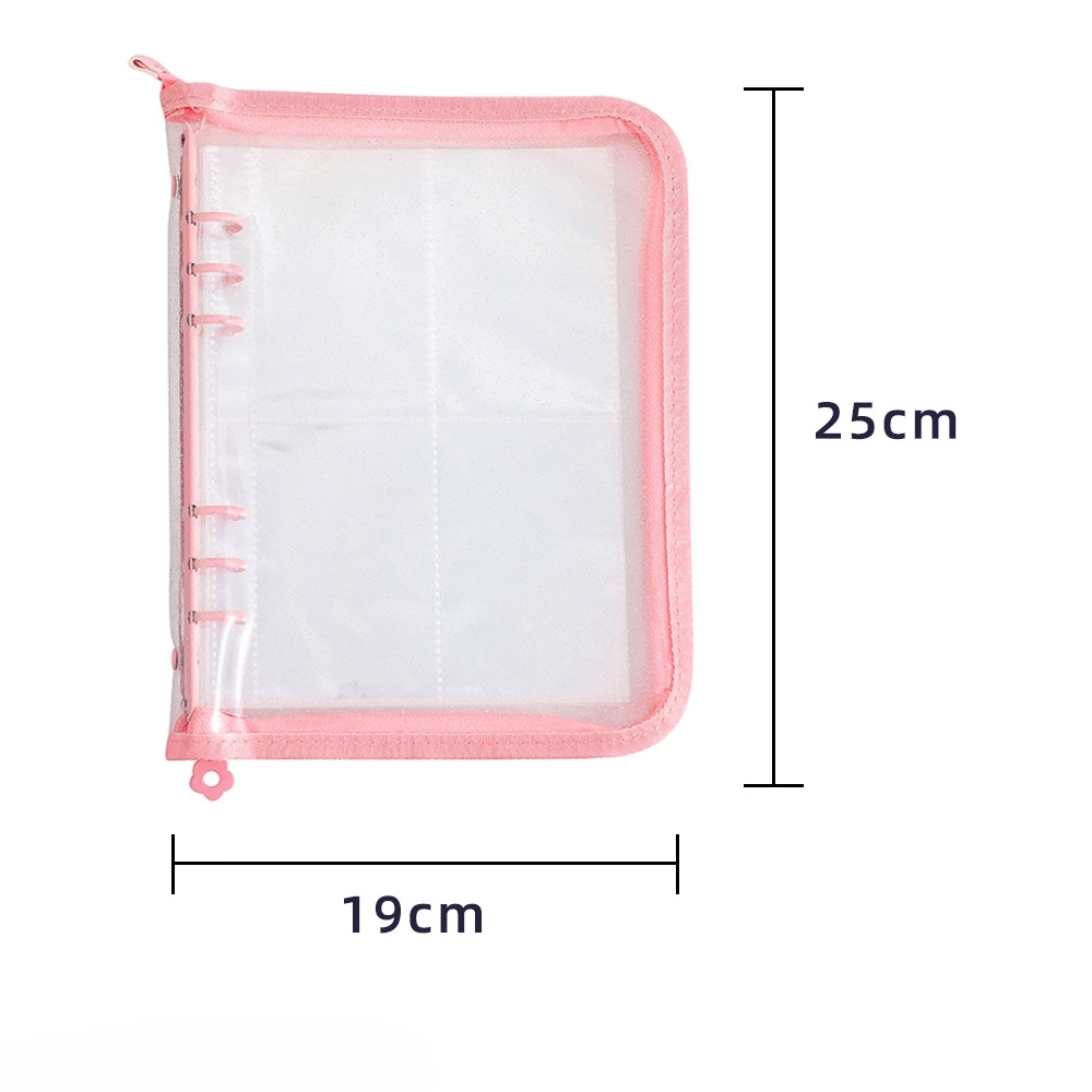 PHOTOCARD HOLDERS GLITTER BINDER A5 + 20 DOUBLE-SIDED PLASTIC SHEETS WITH 8 POCKETS EACH
