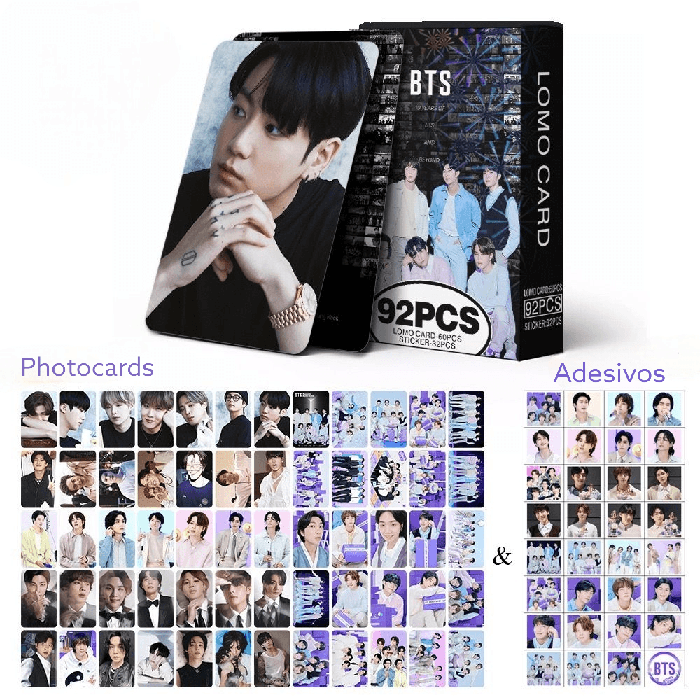 PHOTOCARDS BTS PARTY 2023 92 PCS (60 PHOTOCARDS + 32 STICKERS)