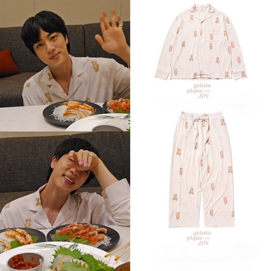 PAJAMAS JIN BEAR PATTERN (Pink/Mint)